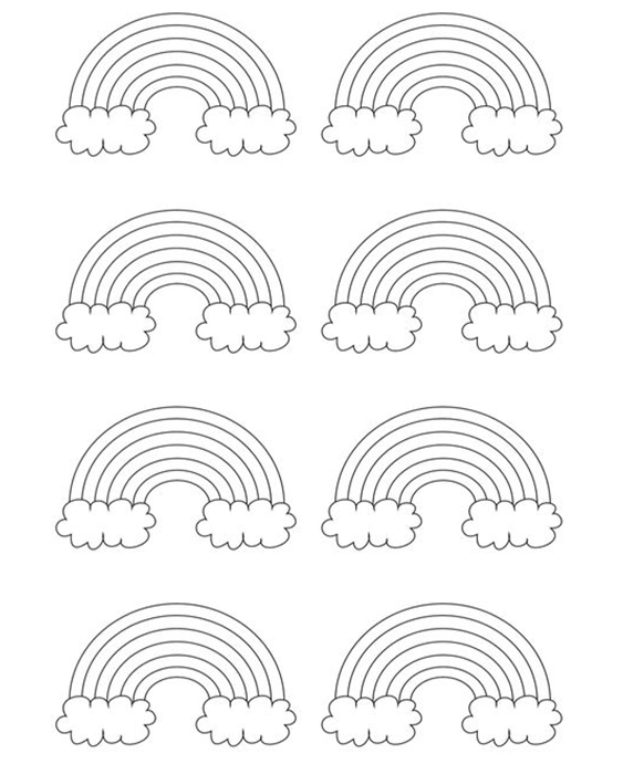 200 Rainbow Coloring Pages: Colorful Creations 43