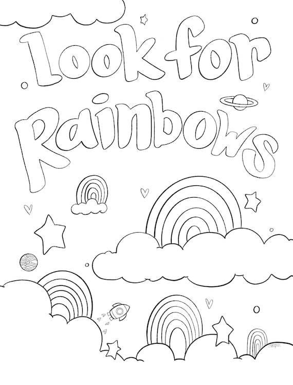 200 Rainbow Coloring Pages: Colorful Creations 50