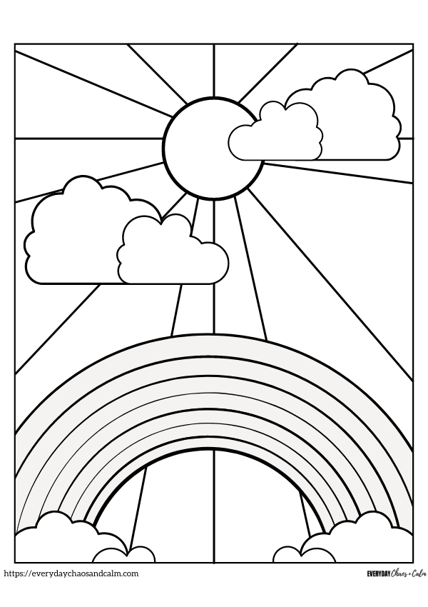 200 Rainbow Coloring Pages: Colorful Creations 64