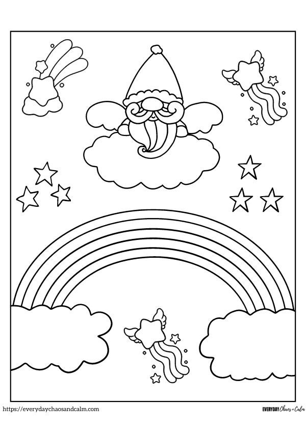 200 Rainbow Coloring Pages: Colorful Creations 66