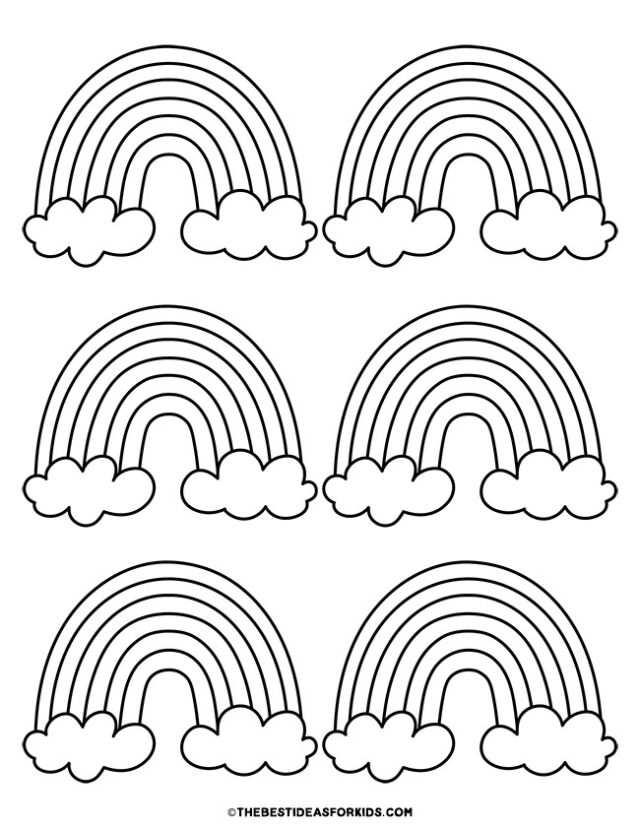 200 Rainbow Coloring Pages: Colorful Creations 72