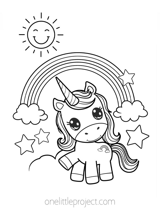 200 Rainbow Coloring Pages: Colorful Creations 77