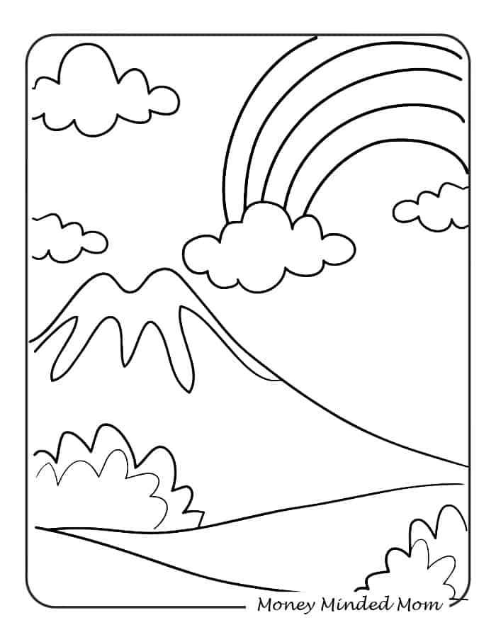 200 Rainbow Coloring Pages: Colorful Creations 84