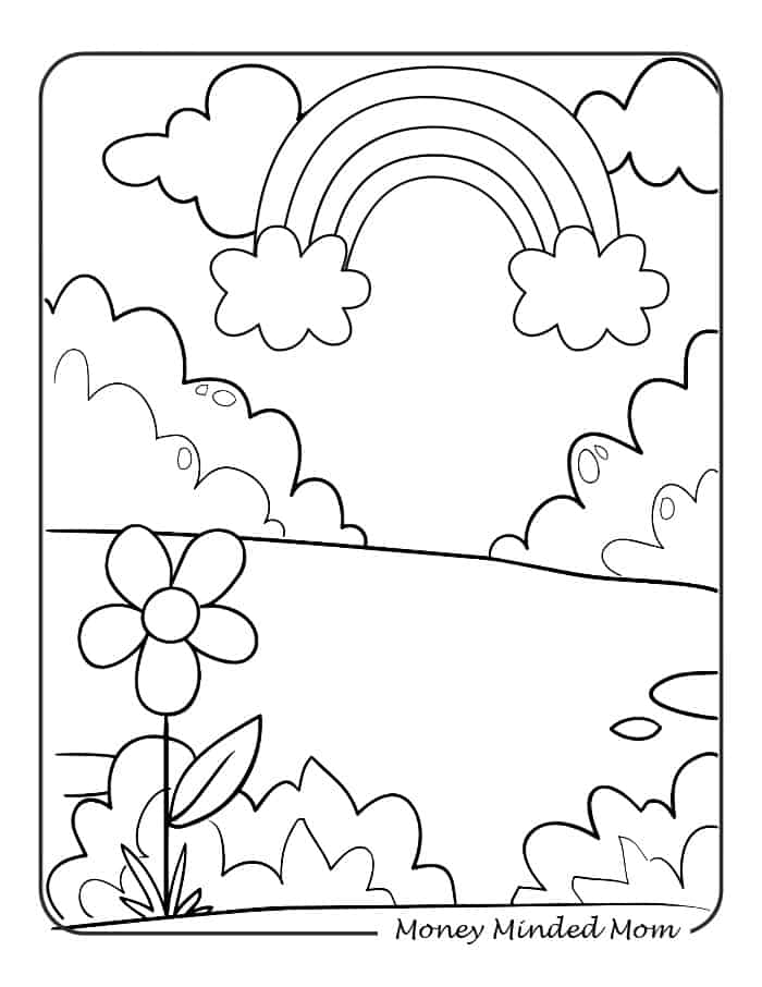 200 Rainbow Coloring Pages: Colorful Creations 86