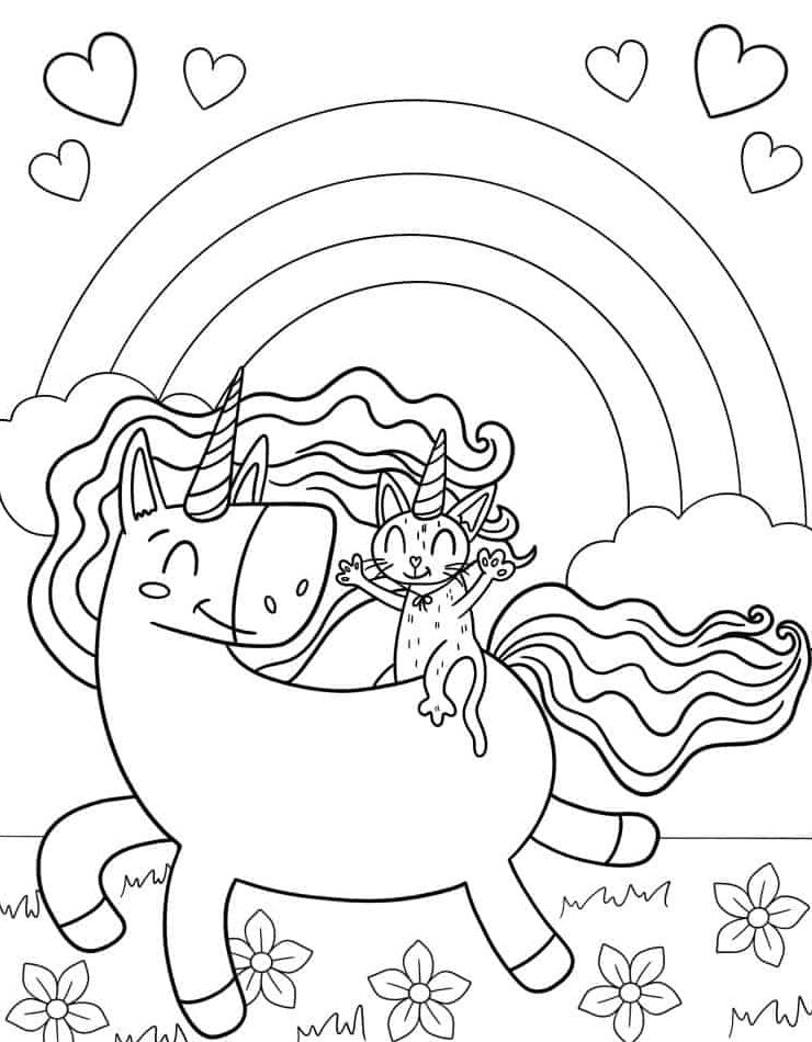 200 Rainbow Coloring Pages: Colorful Creations 95