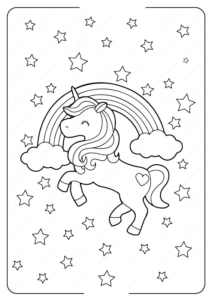 200 Rainbow Coloring Pages: Colorful Creations 96