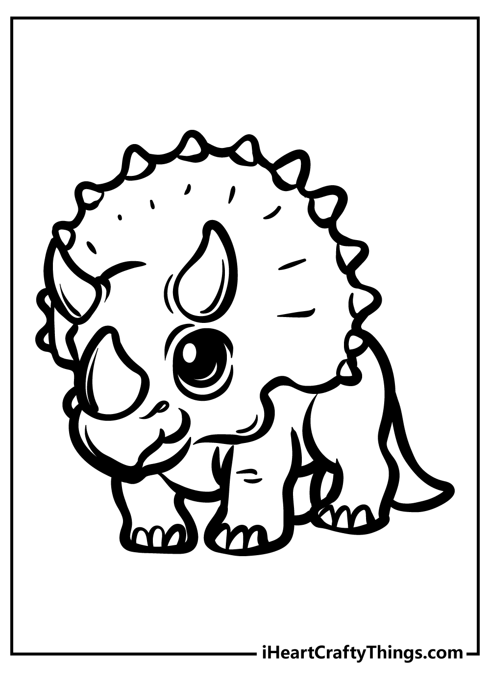 99+ Cute Dinosaur Coloring Pages 1