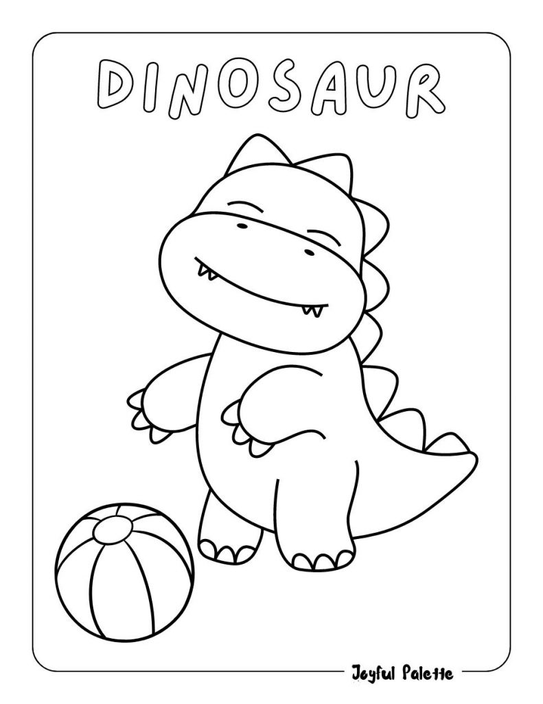 99+ Cute Dinosaur Coloring Pages 10