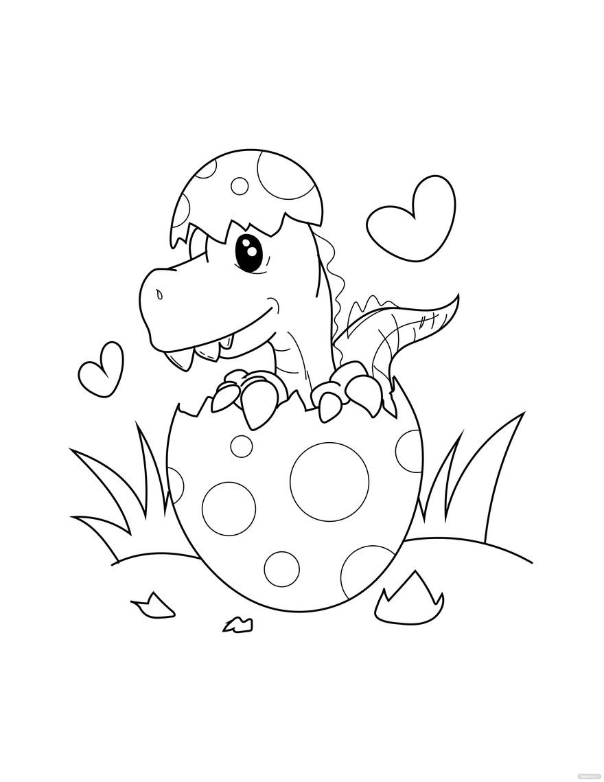 99+ Cute Dinosaur Coloring Pages 11