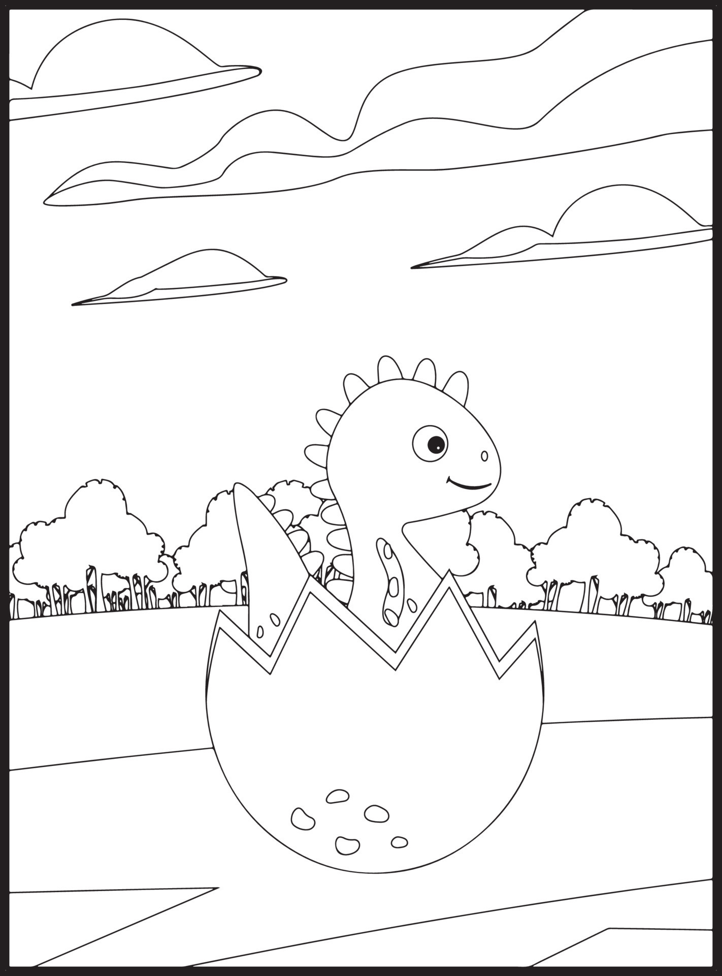 99+ Cute Dinosaur Coloring Pages 41