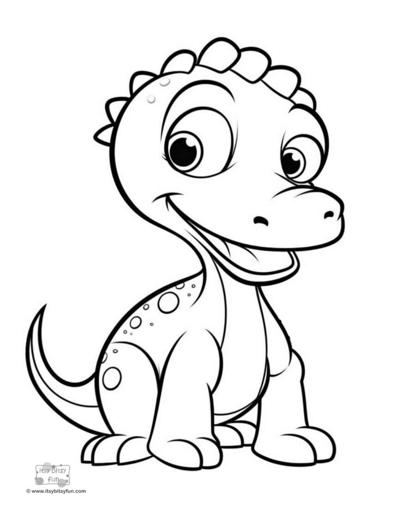 99+ Cute Dinosaur Coloring Pages 48