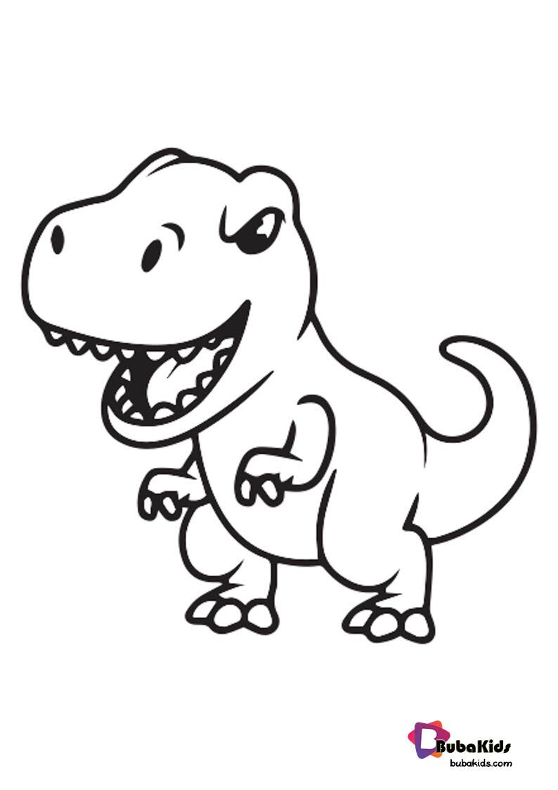 99+ Cute Dinosaur Coloring Pages 6