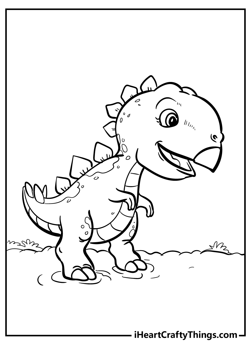 99+ Cute Dinosaur Coloring Pages 68