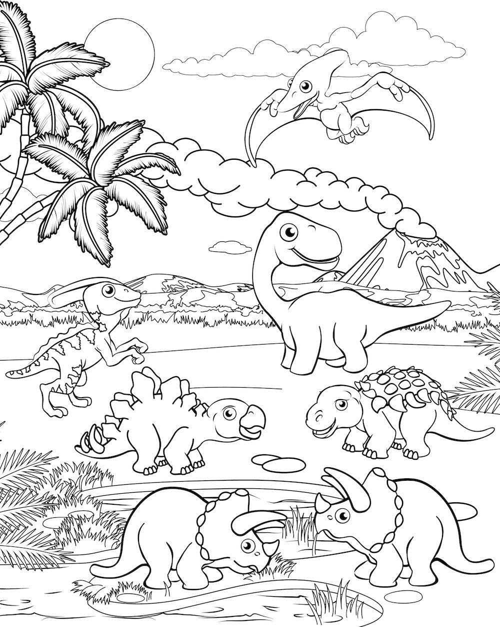 99+ Cute Dinosaur Coloring Pages 75