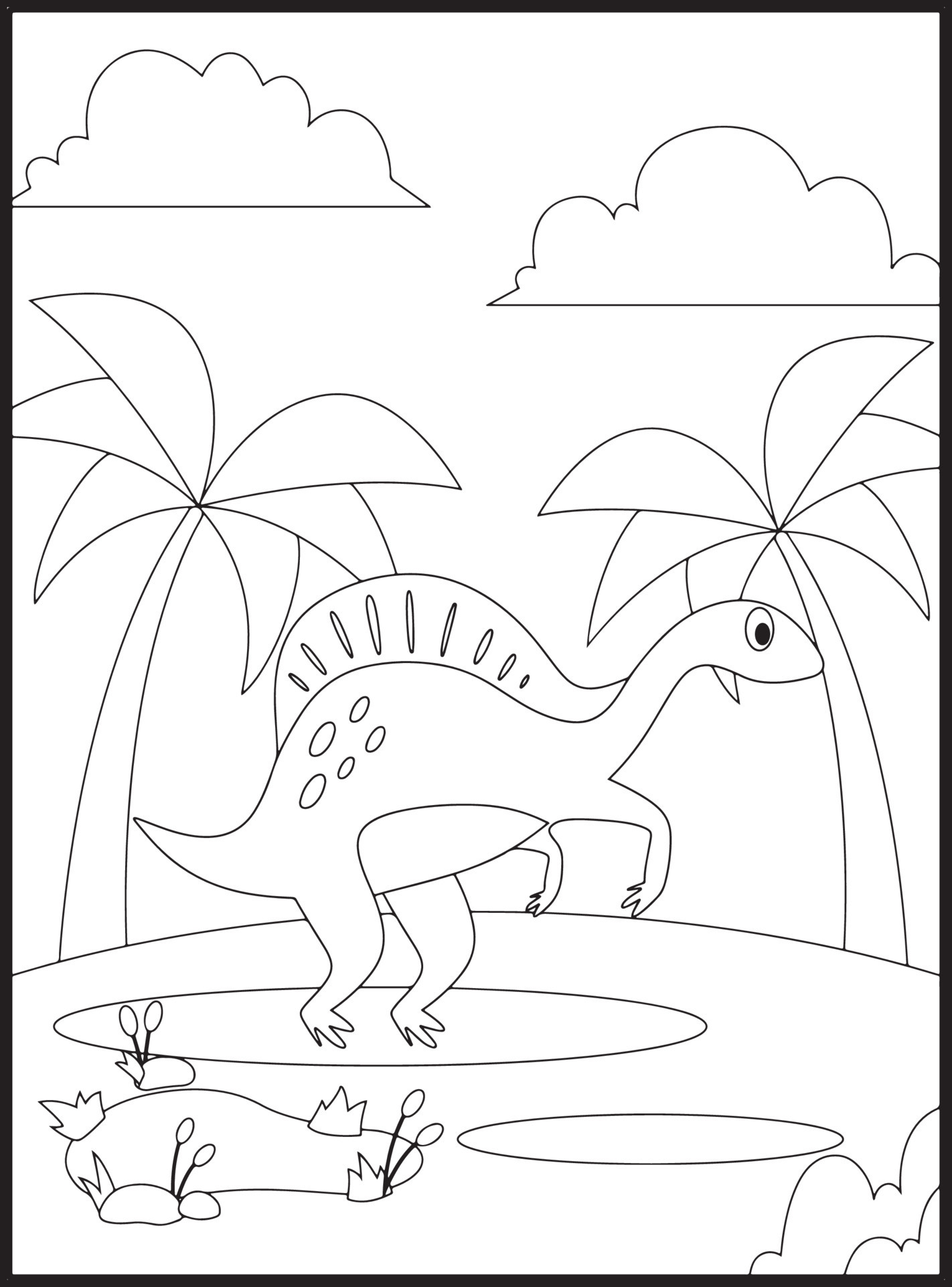 99+ Cute Dinosaur Coloring Pages 77