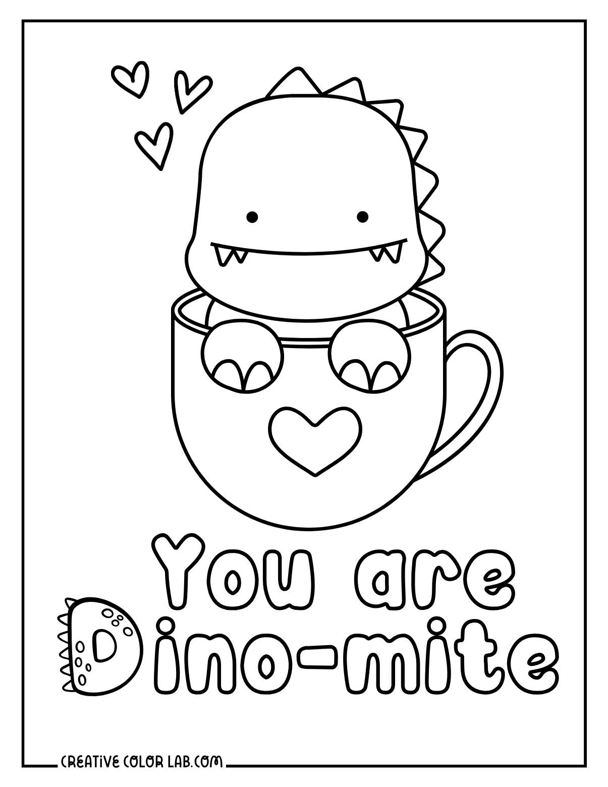 99+ Cute Dinosaur Coloring Pages 87