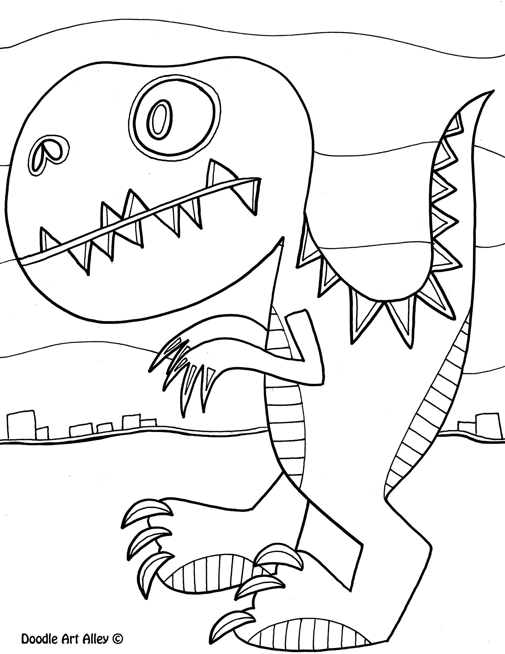 99+ Cute Dinosaur Coloring Pages 94