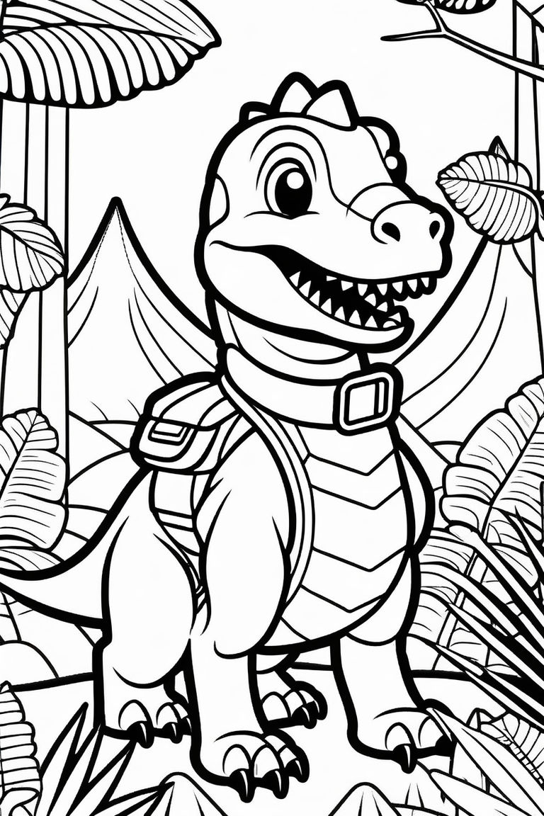 99+ Cute Dinosaur Coloring Pages 96