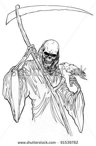 104 Grim Reaper Coloring Pages Printable 100