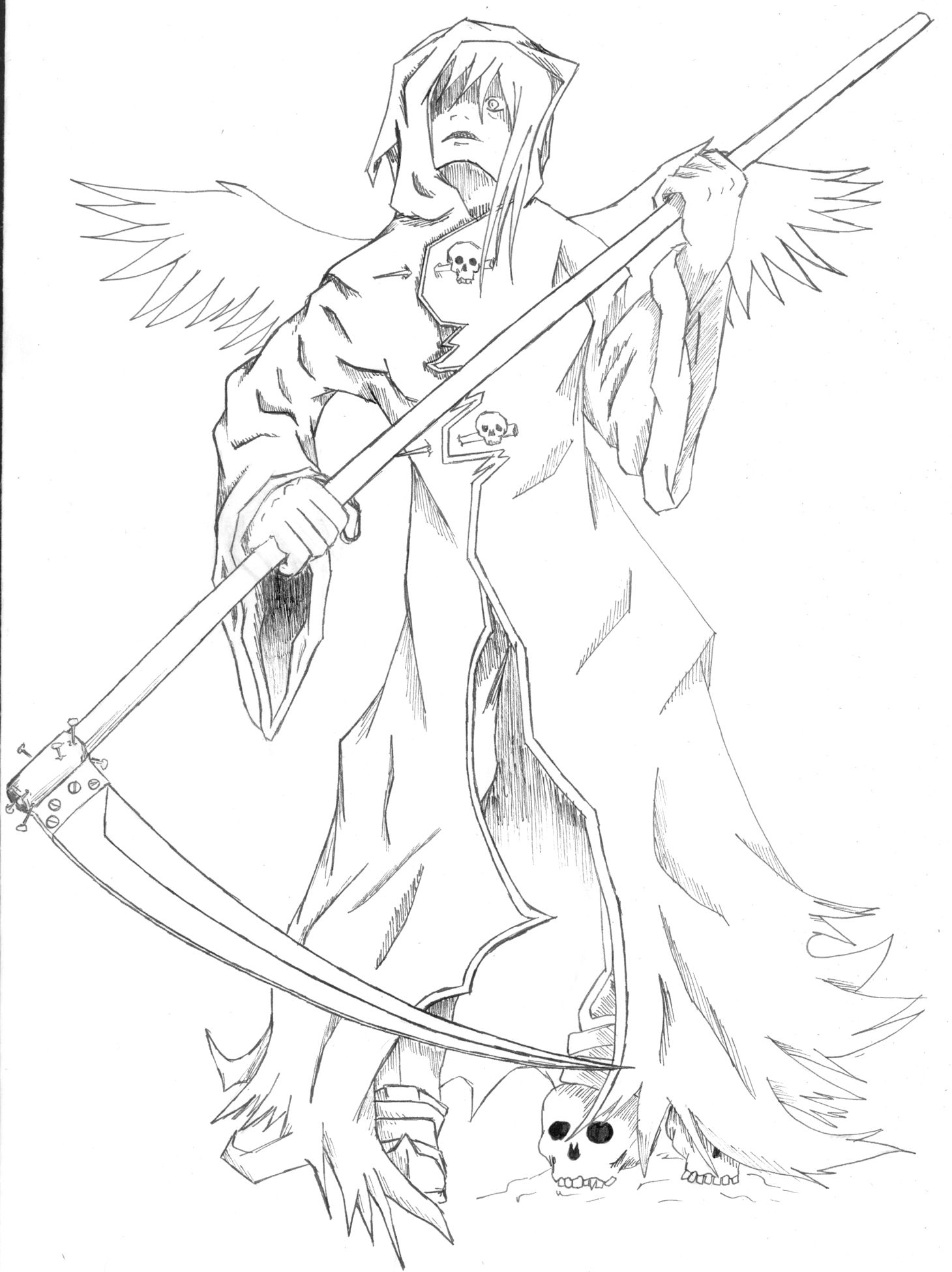 grim reaper coloring pages printable jpg