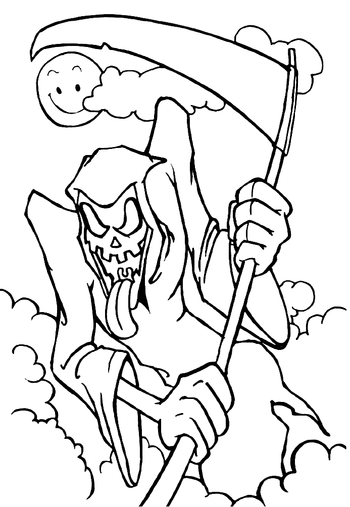 104 Grim Reaper Coloring Pages Printable 19