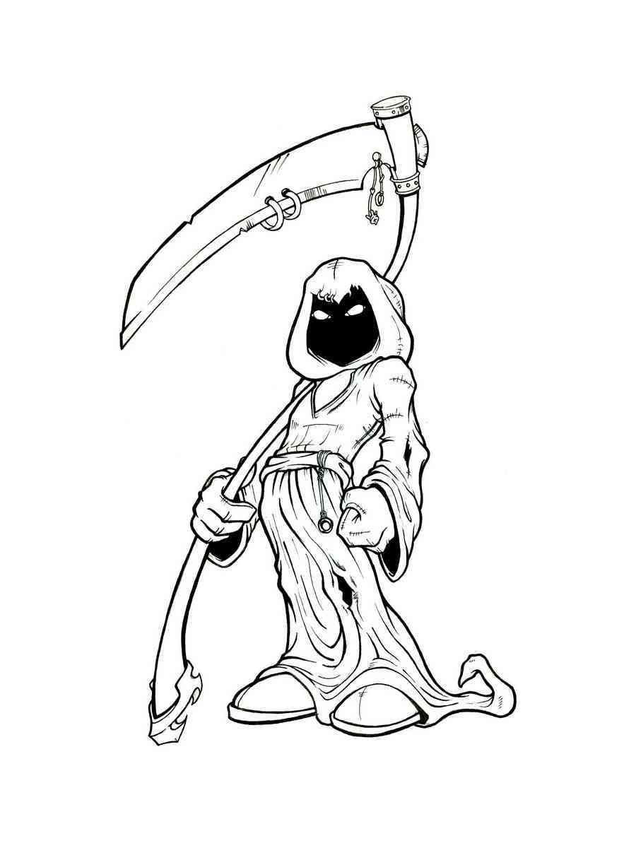 104 Grim Reaper Coloring Pages Printable 20