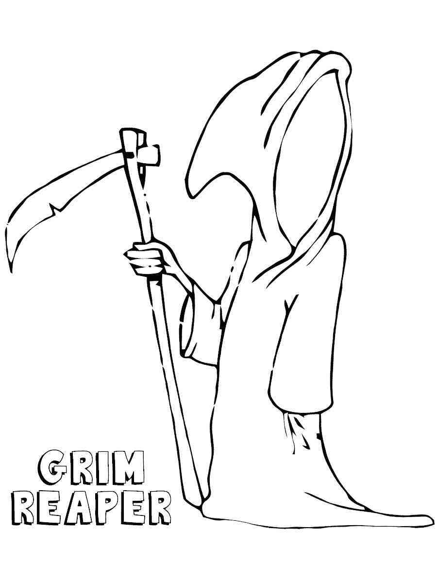 grim reaper coloring pages printable jpg