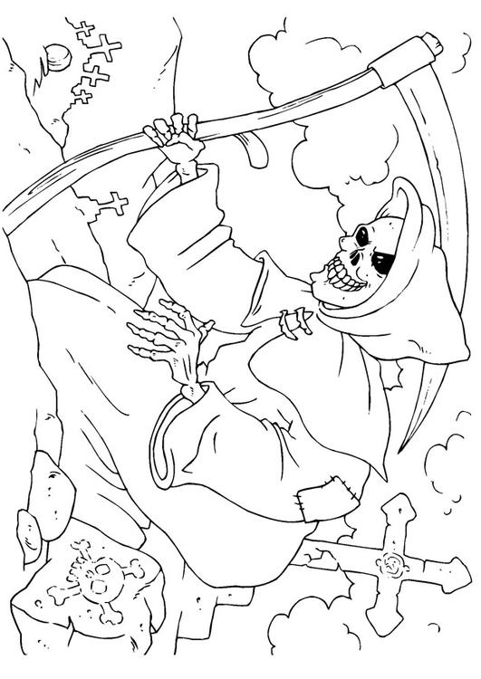 grim reaper coloring pages printable jpg