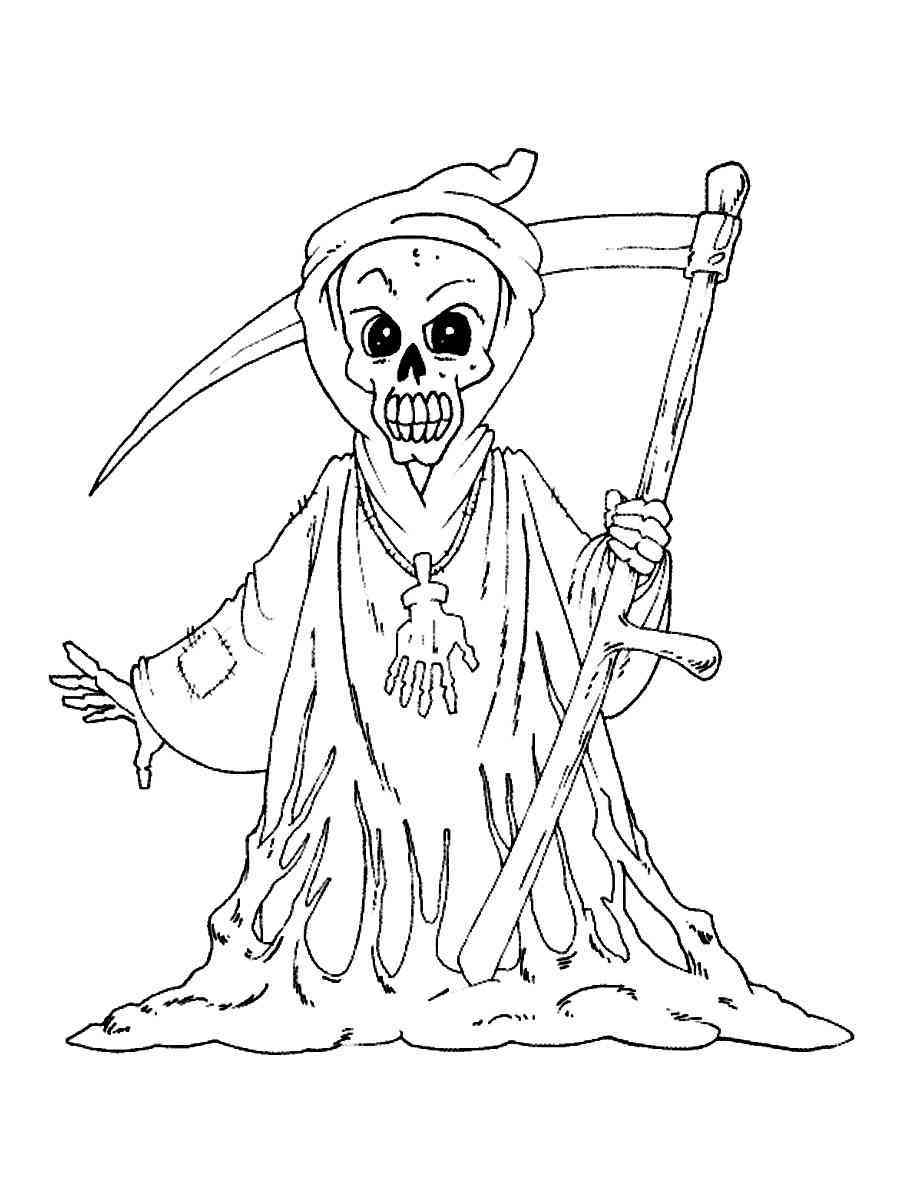 grim reaper coloring pages printable jpg