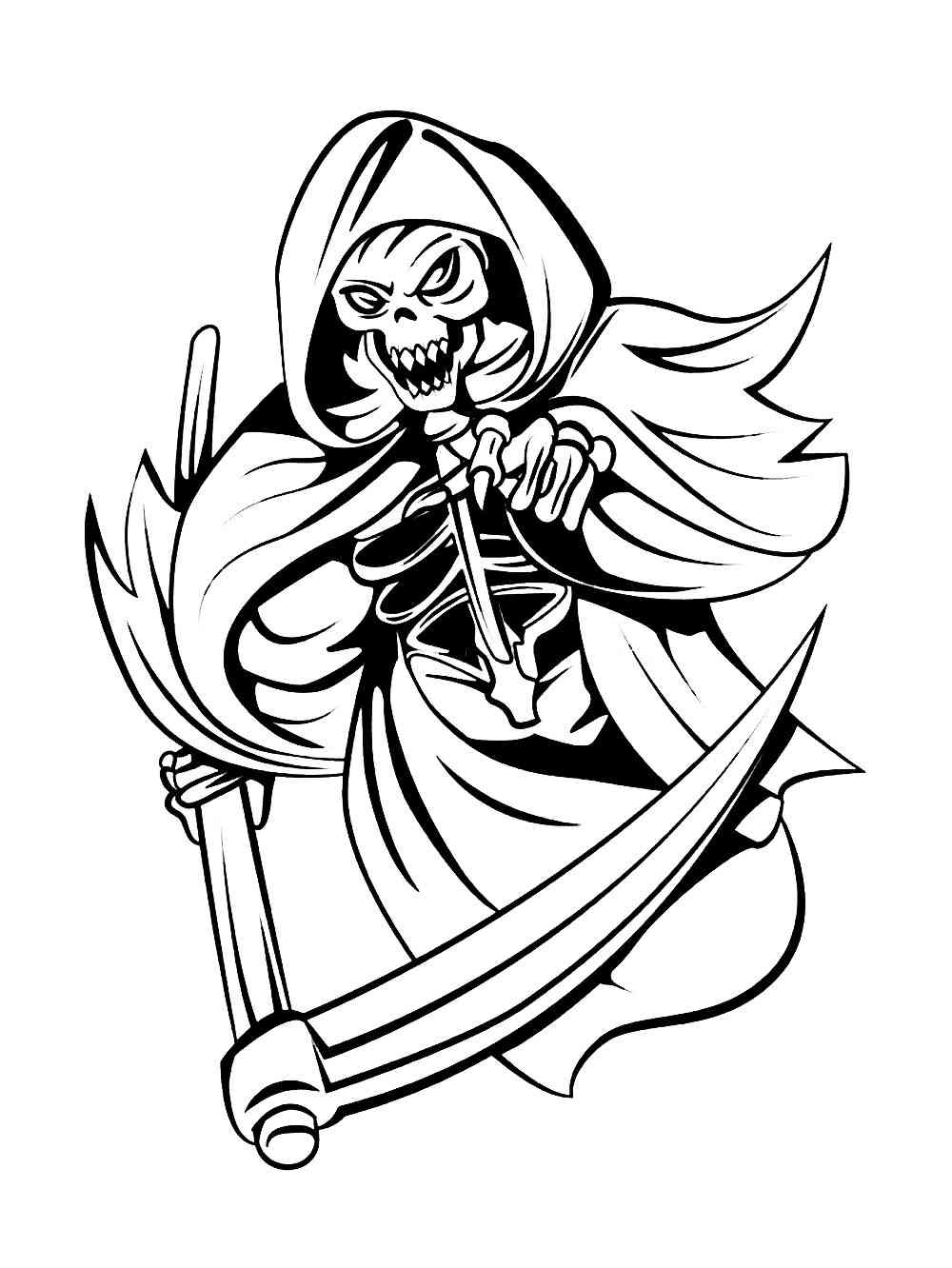 grim reaper coloring pages printable jpg