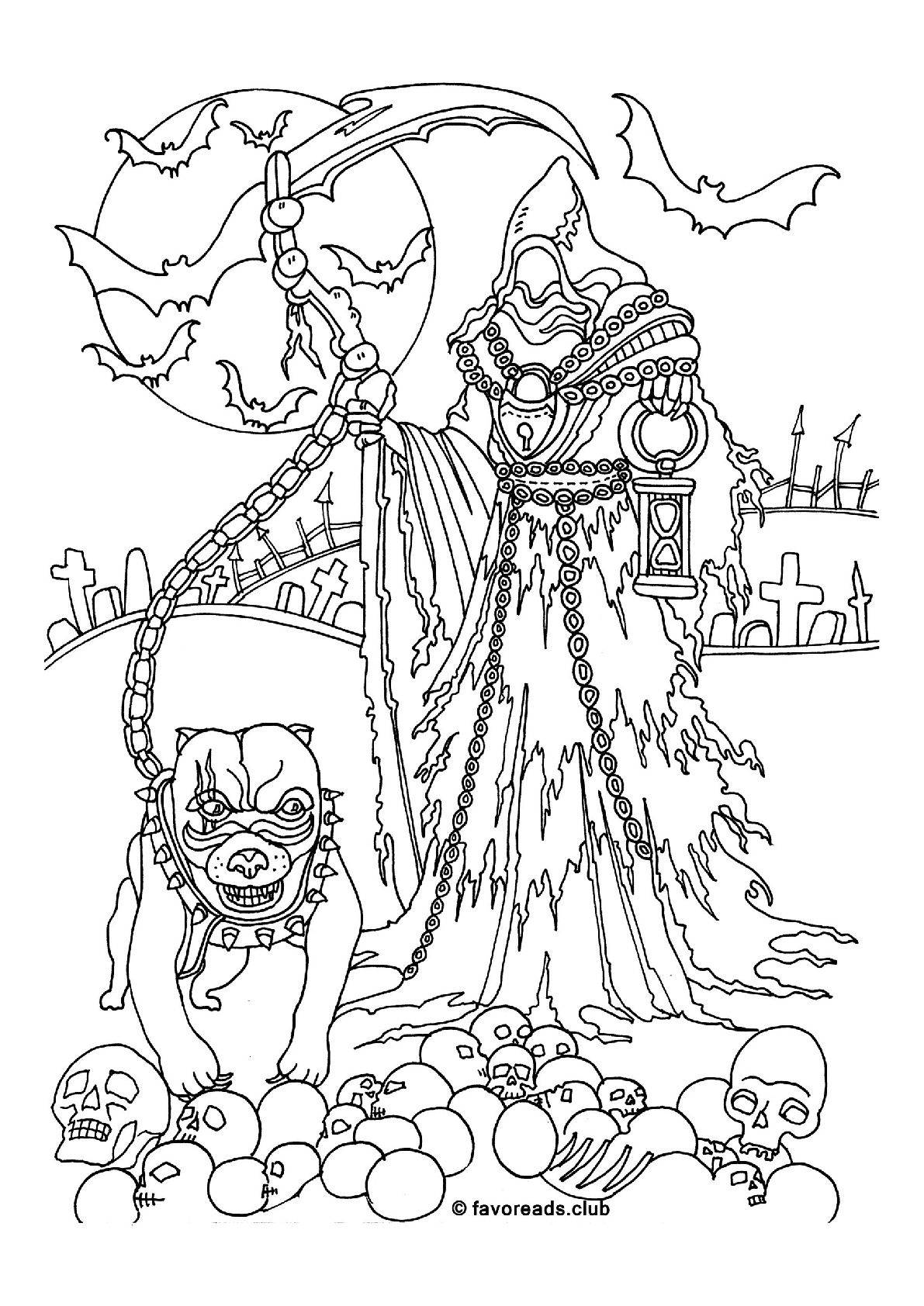 grim reaper coloring pages printable jpg