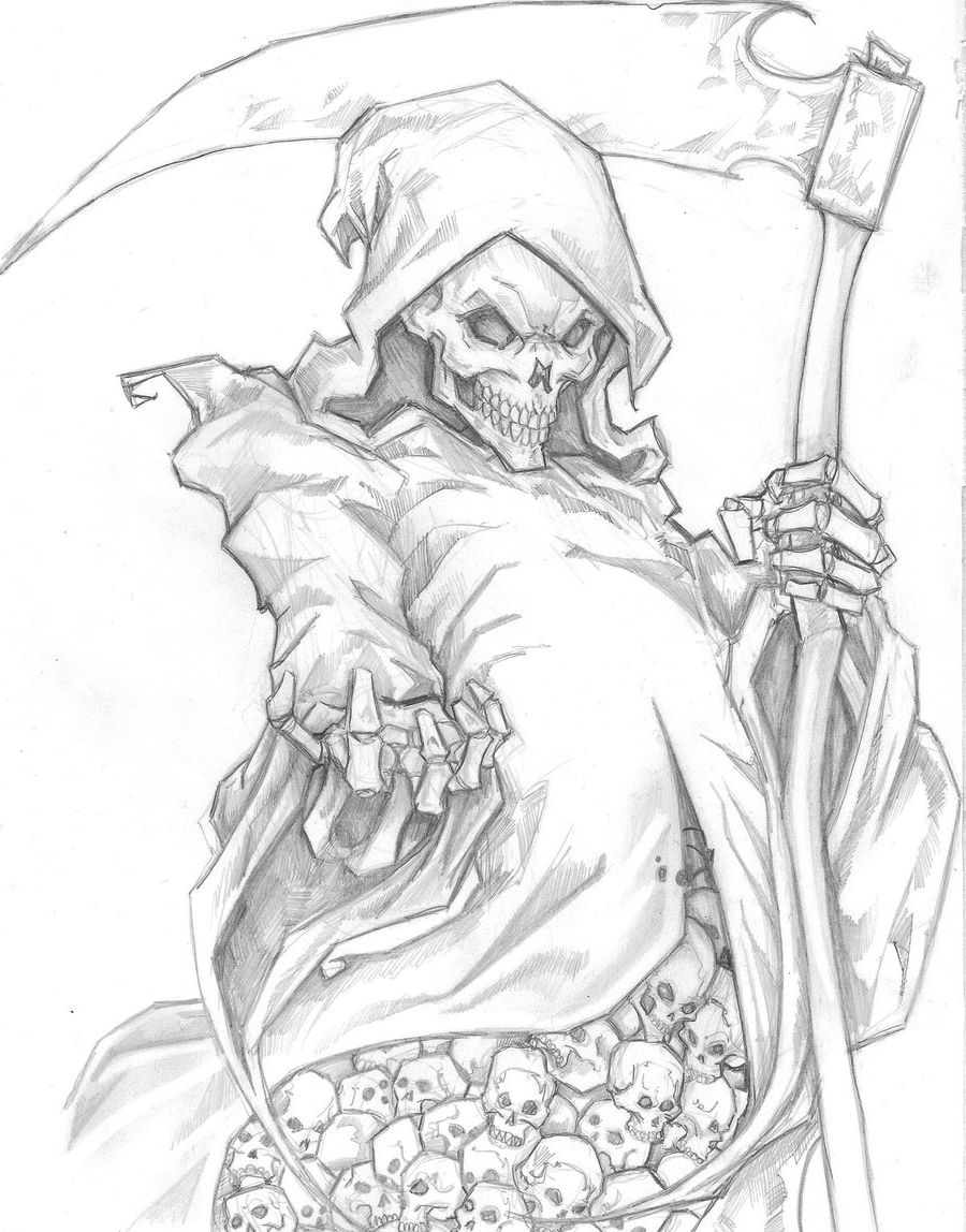 104 Grim Reaper Coloring Pages Printable 57