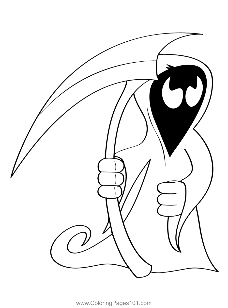 grim reaper coloring pages printable jpg