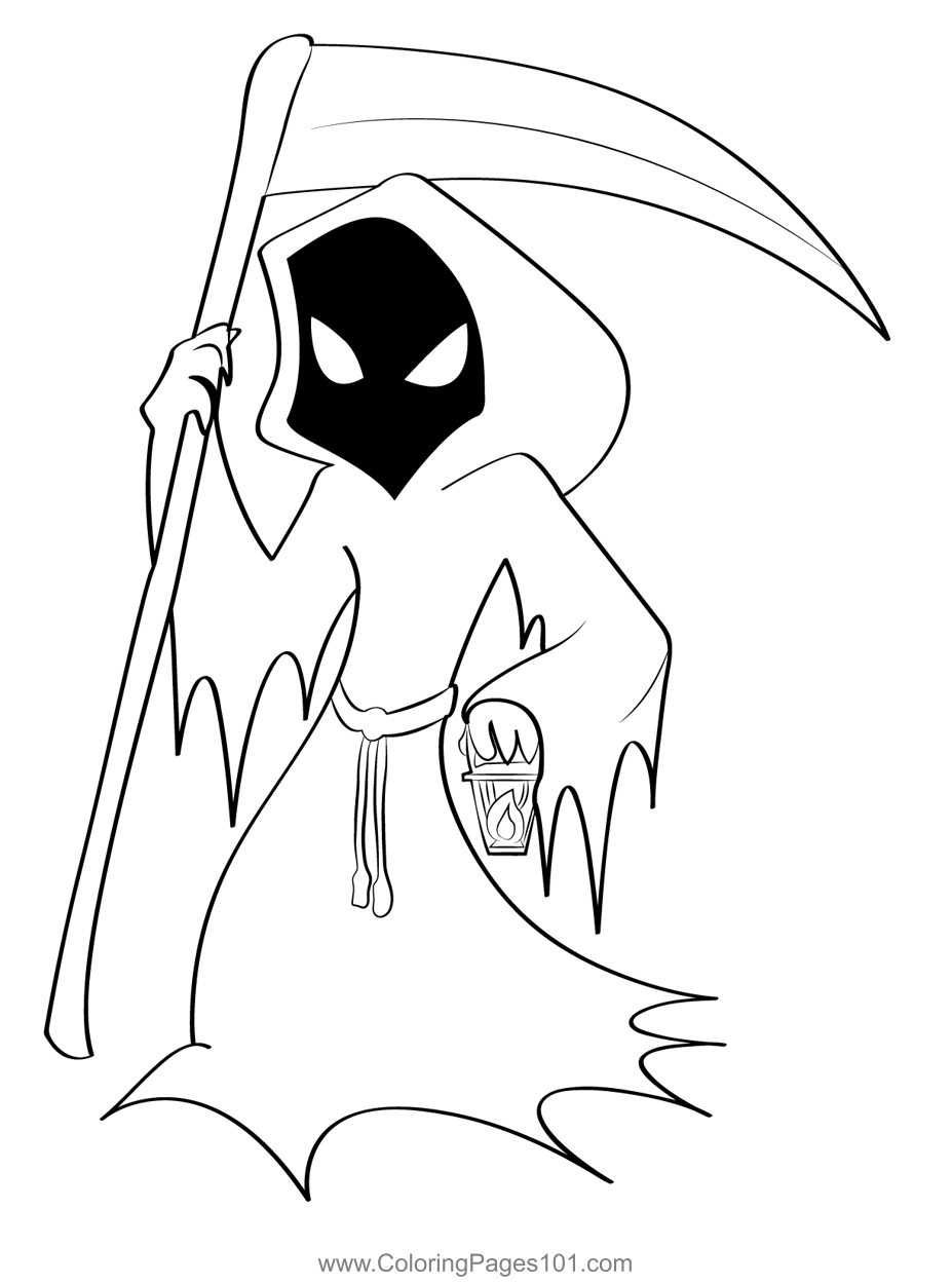 104 Grim Reaper Coloring Pages Printable 60