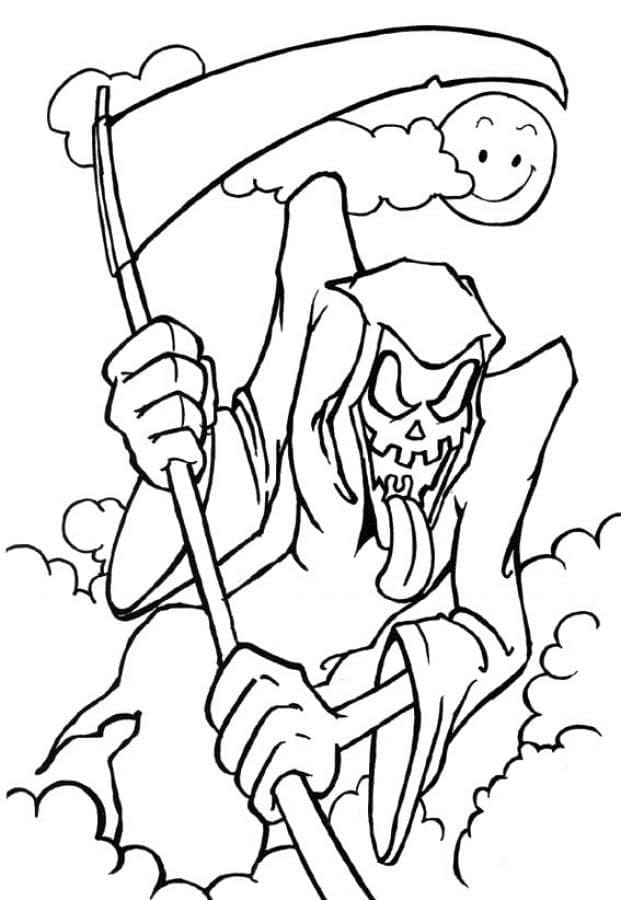 104 Grim Reaper Coloring Pages Printable 66