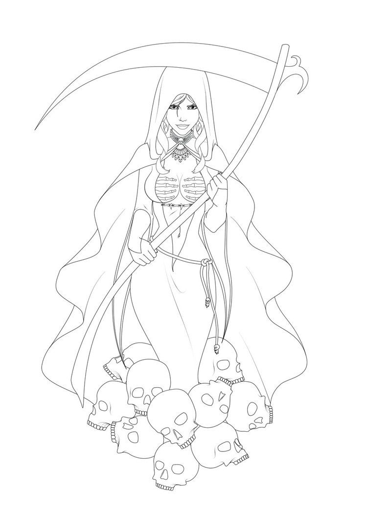 104 Grim Reaper Coloring Pages Printable 74