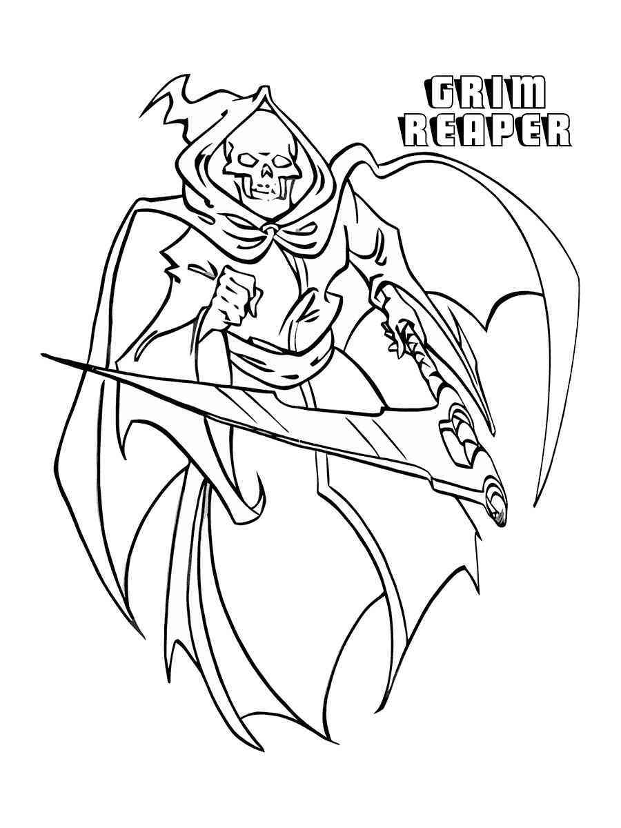 104 Grim Reaper Coloring Pages Printable 81