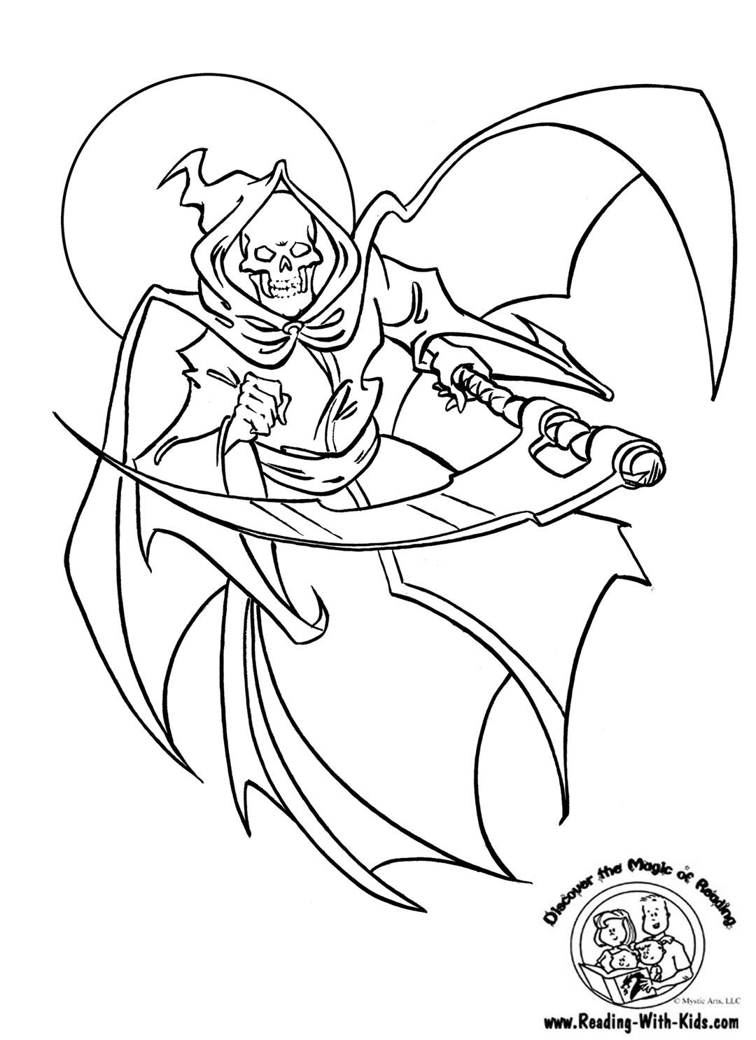 104 Grim Reaper Coloring Pages Printable 87