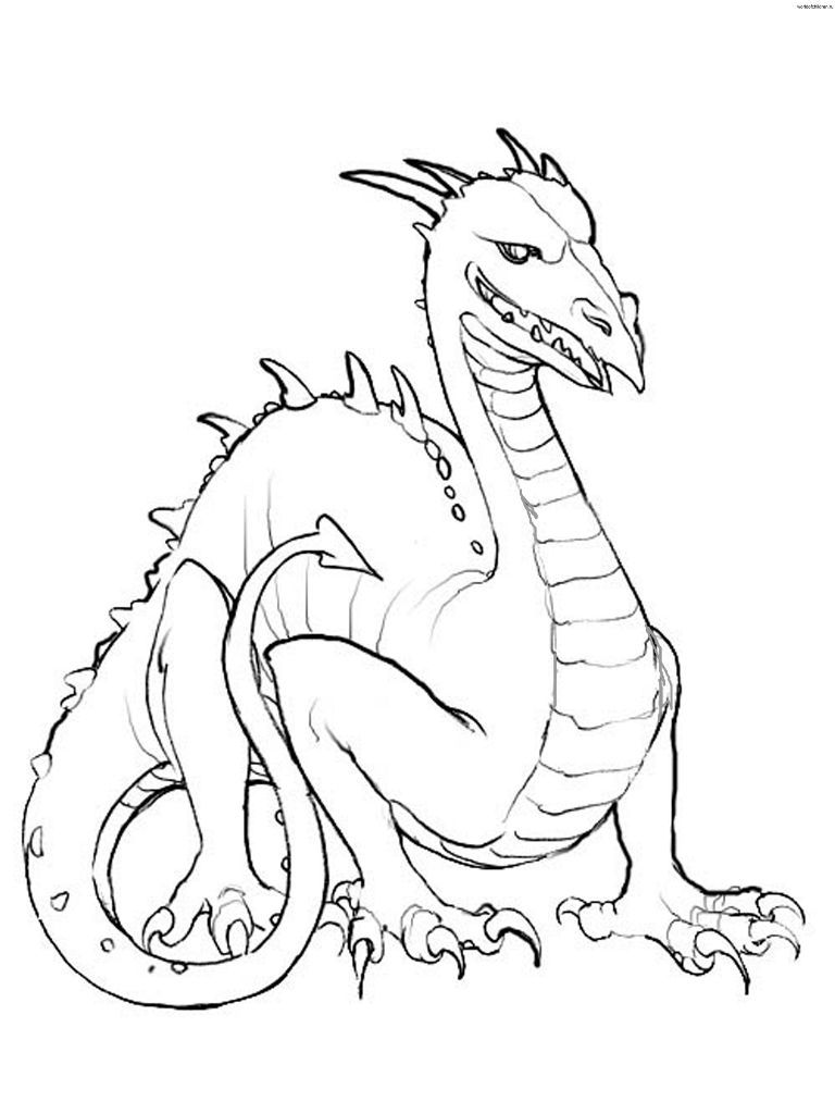 107 Dragon Coloring Pages for Kids Printable 101