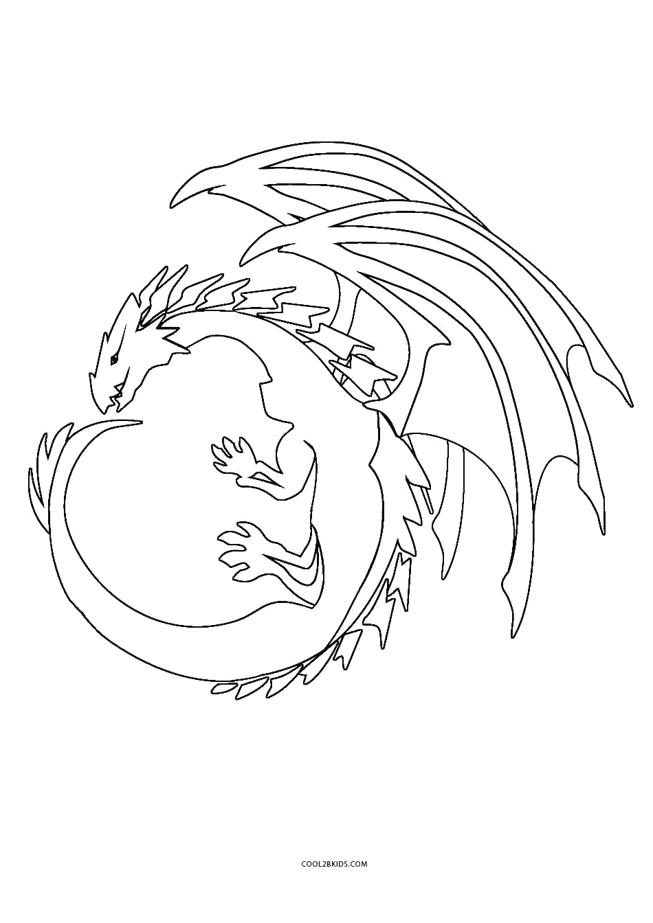 107 Dragon Coloring Pages for Kids Printable 11