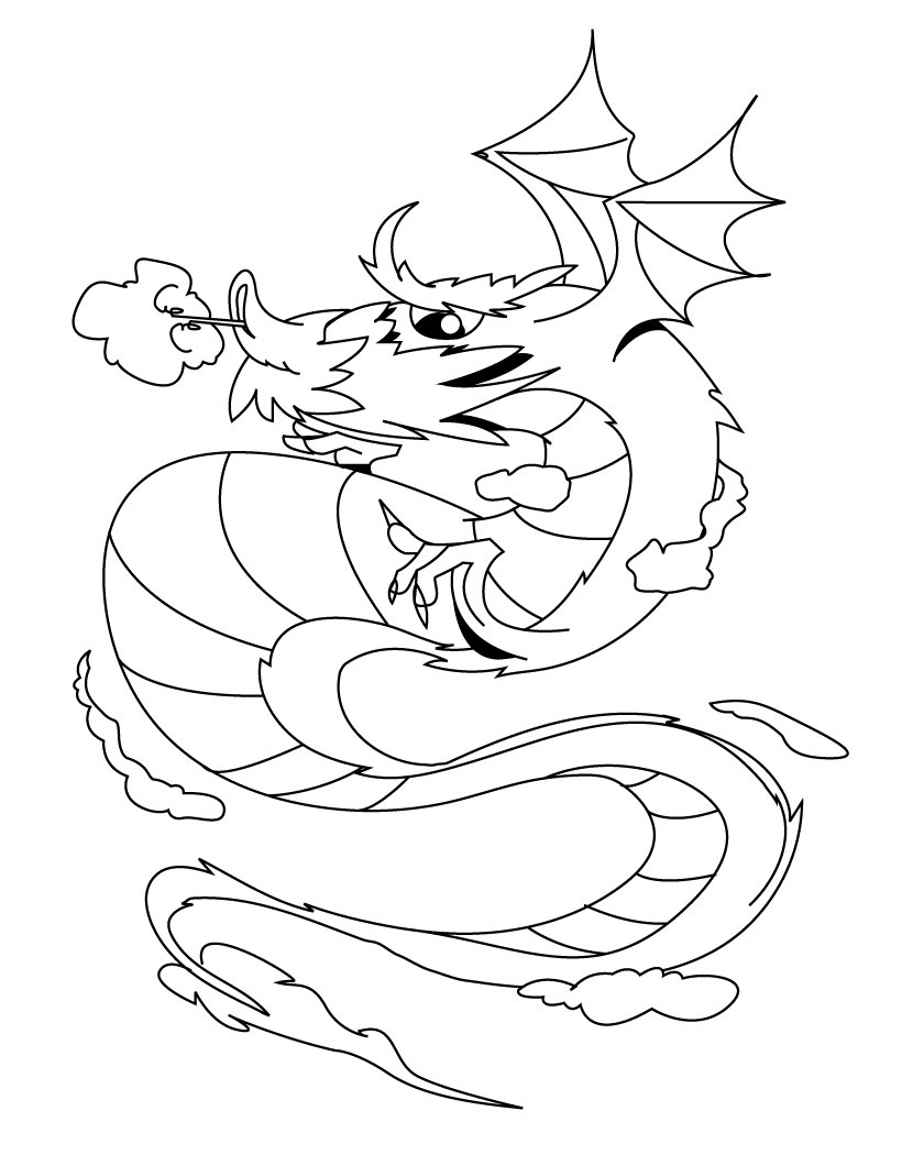 107 Dragon Coloring Pages for Kids Printable 19