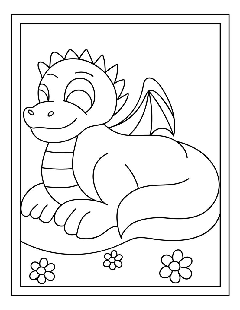 107 Dragon Coloring Pages for Kids Printable 25