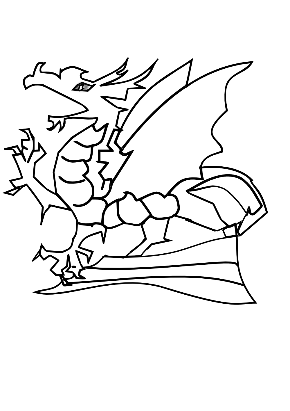 107 Dragon Coloring Pages for Kids Printable 27