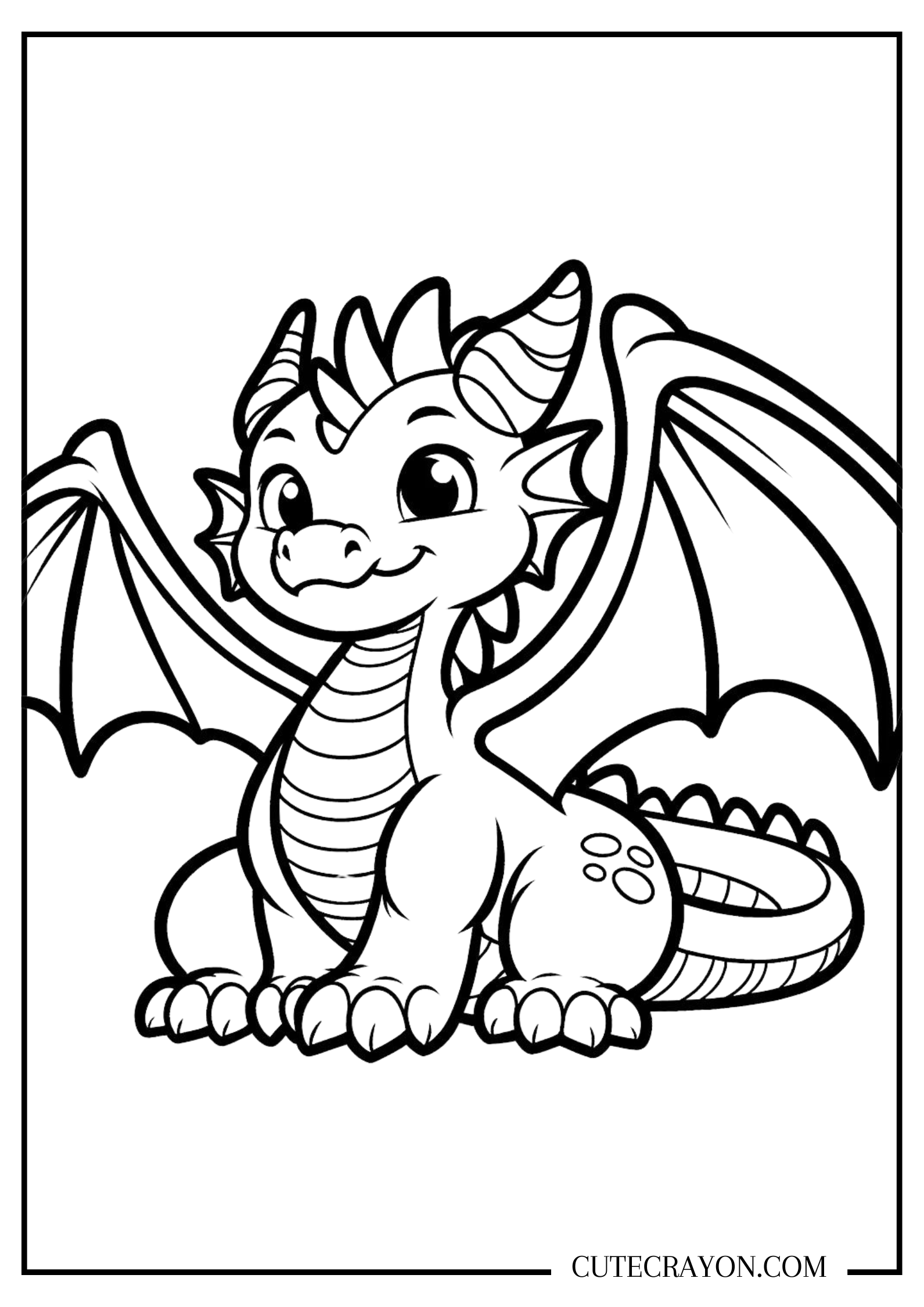 107 Dragon Coloring Pages for Kids Printable 29