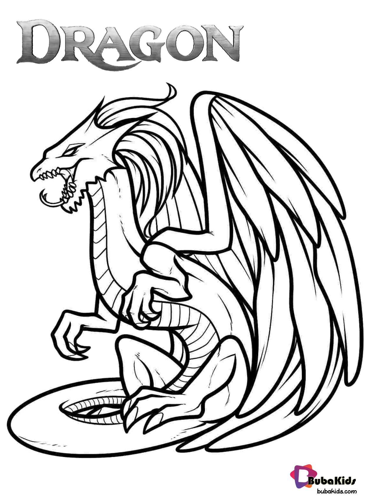 107 Dragon Coloring Pages for Kids Printable 32