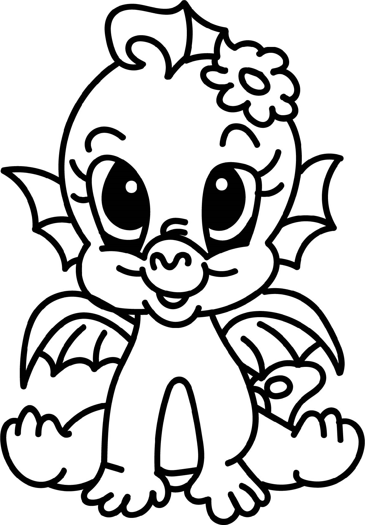 107 Dragon Coloring Pages for Kids Printable 34