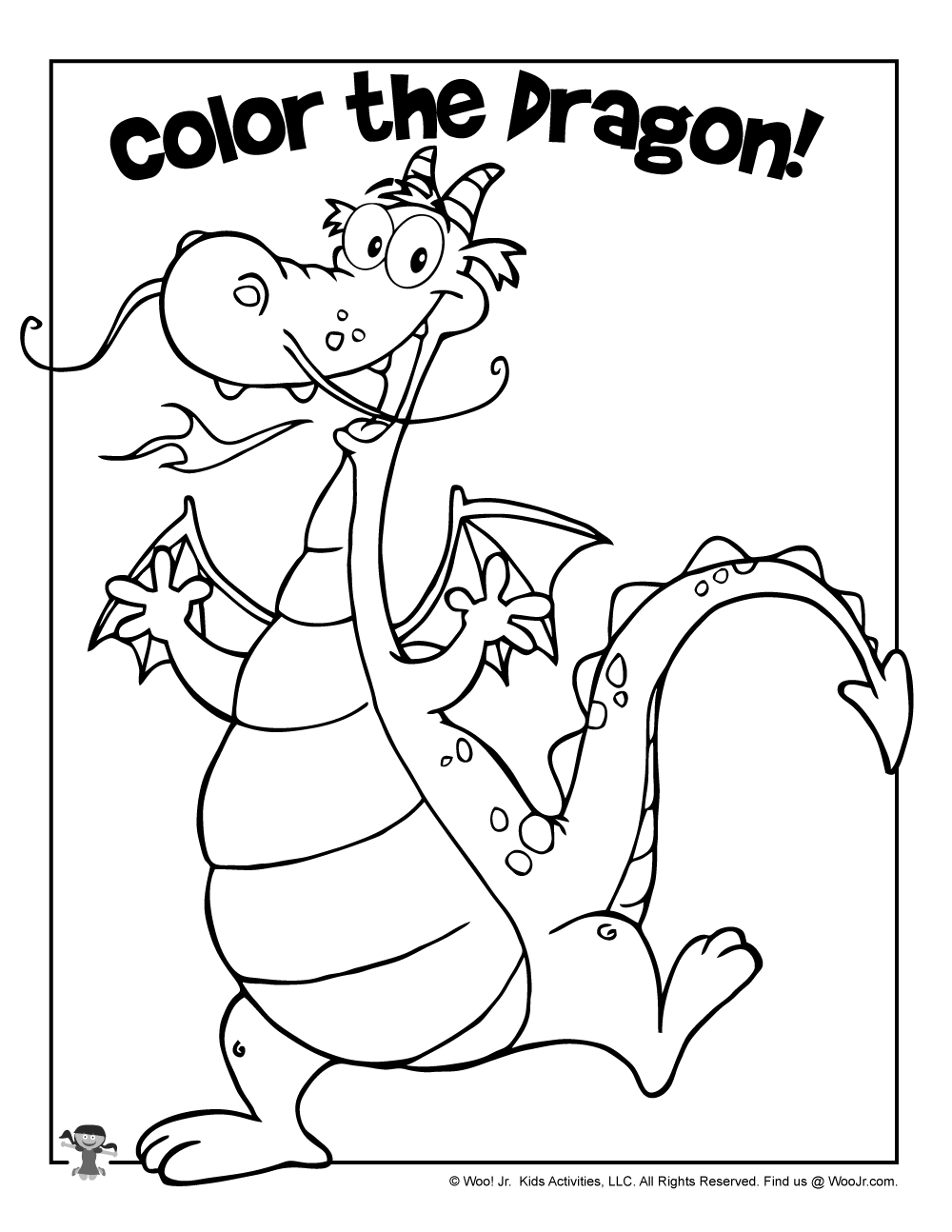 107 Dragon Coloring Pages for Kids Printable 4