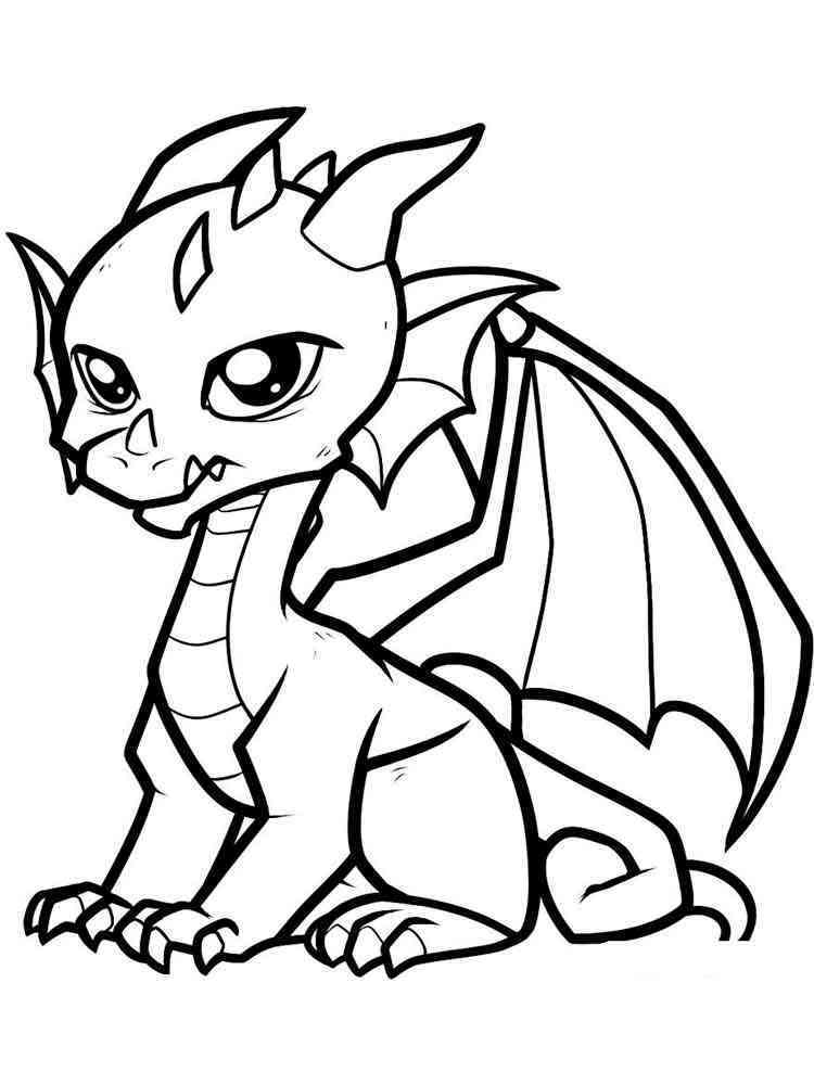 107 Dragon Coloring Pages for Kids Printable 42