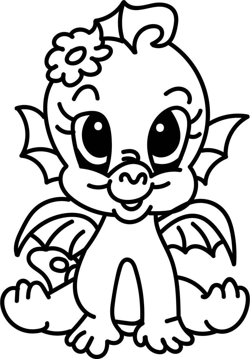 107 Dragon Coloring Pages for Kids Printable 5