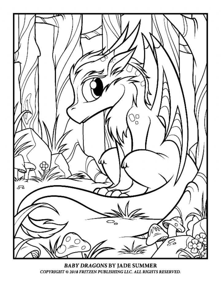 dragon coloring pages for kids printable jpg